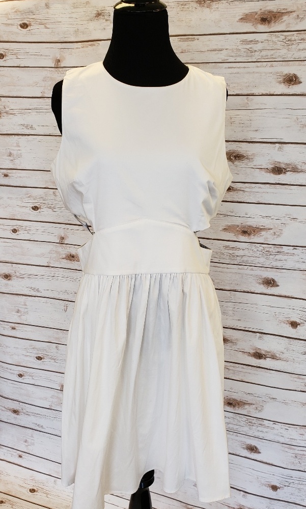 NWT- FRENCH CONNECTION White Dress with Cutouts
